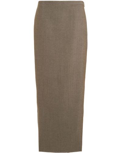 Givenchy Wrapped Wool Midi Skirts for Women 